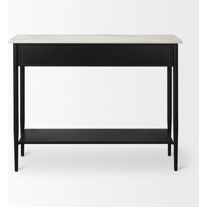 Amika Console Table by Mercana in white, black. Made from metal in a unique style.