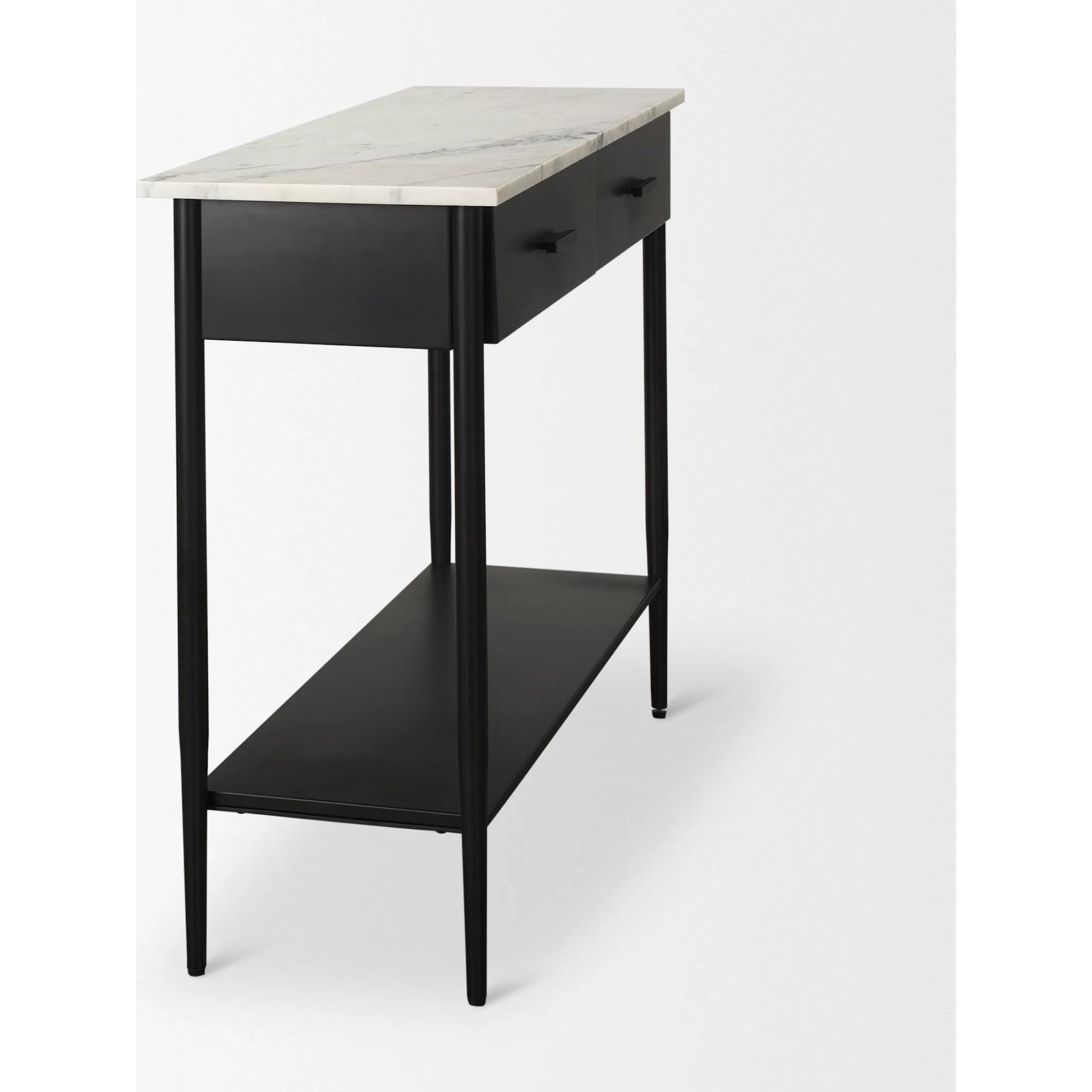 Amika Console Table by Mercana in white, black. Made from metal in a unique style.