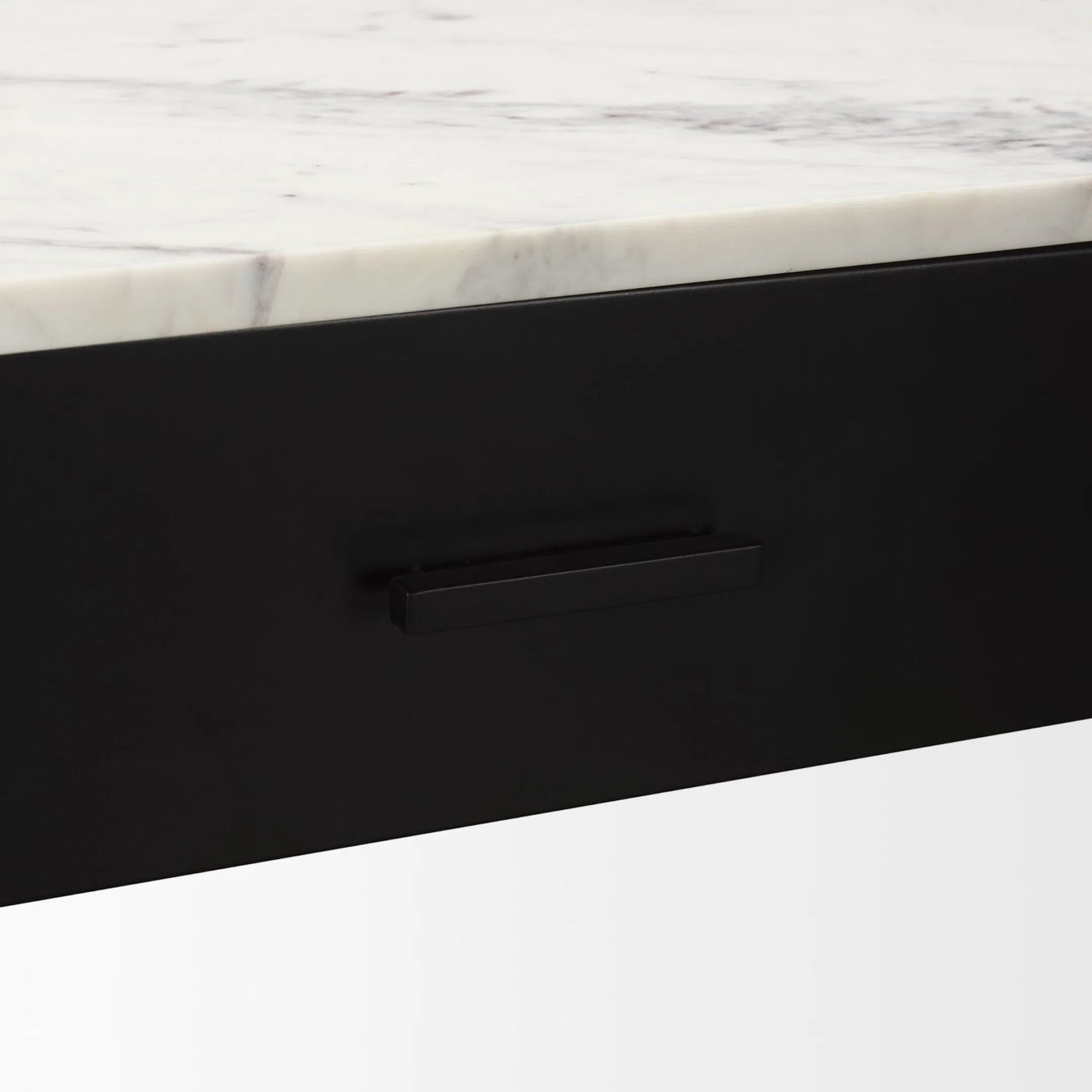 Amika Console Table by Mercana in white, black. Made from metal in a unique style.