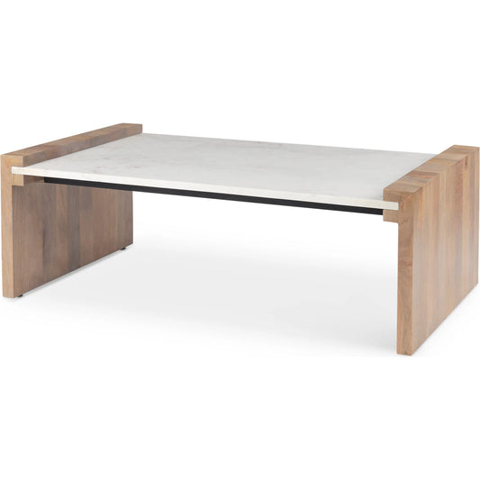 Athens Coffee Table by Mercana in brown. Made from solid wood in a unique style.