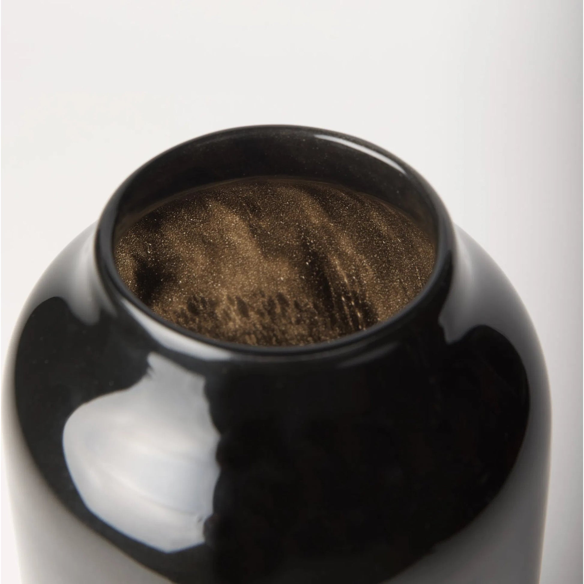 Emu W Gray Vase by Mercana in black. Made from glass in a modern style.