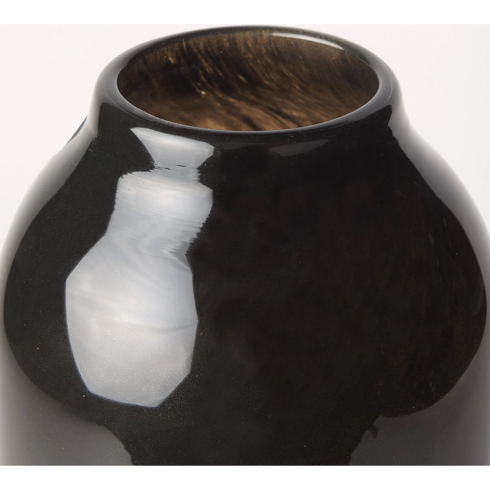 Emu W Gray Vase by Mercana in black. Made from glass in a modern style.