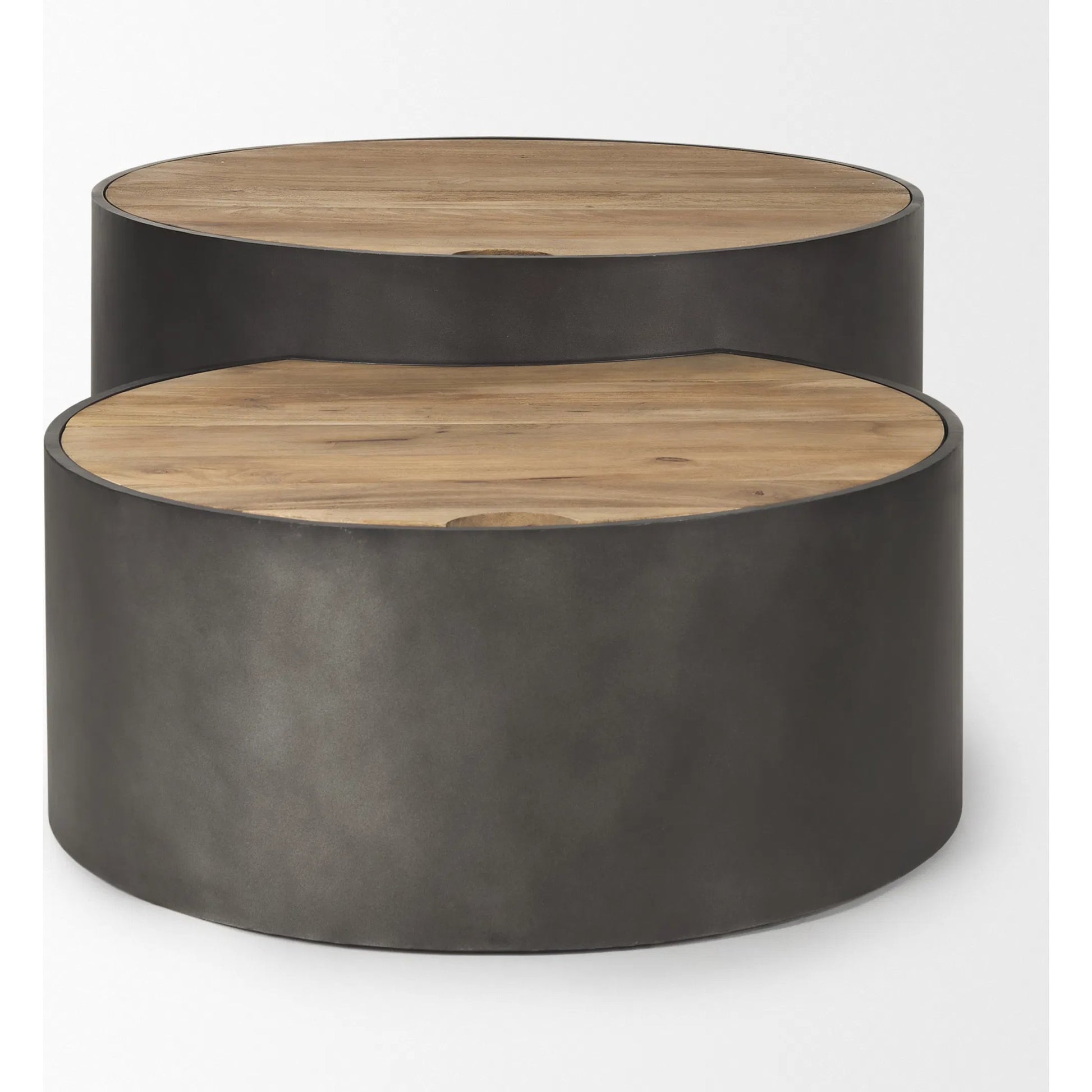 Eclipse Nesting Coffee Table by Mercana in brown. Made from metal in a unique style.