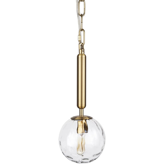 Britton Pendant Light by Mercana in gold. Made from metal in a modern style.