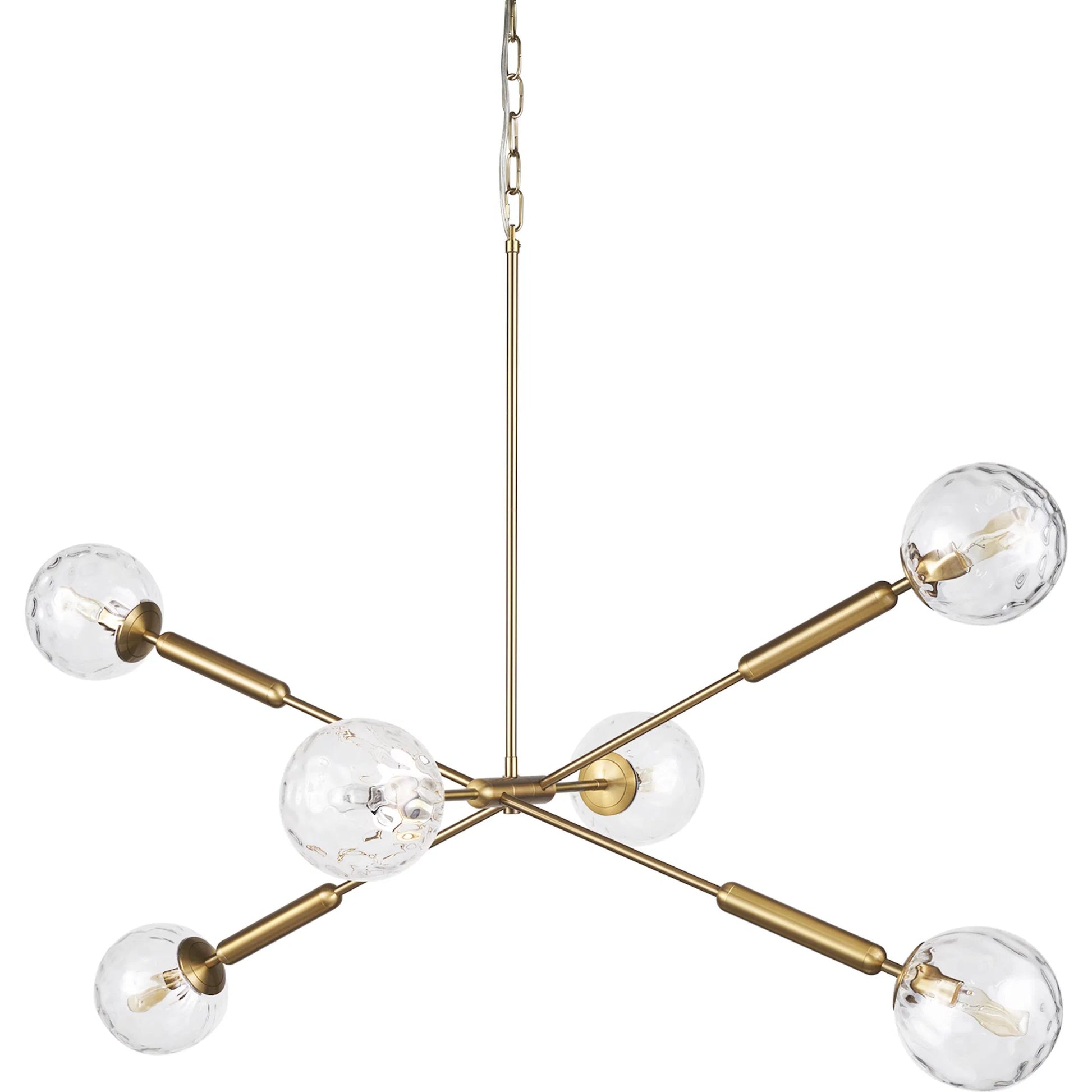 Britton Chandelier by Mercana in gold. Made from glass, metal in a modern style.
