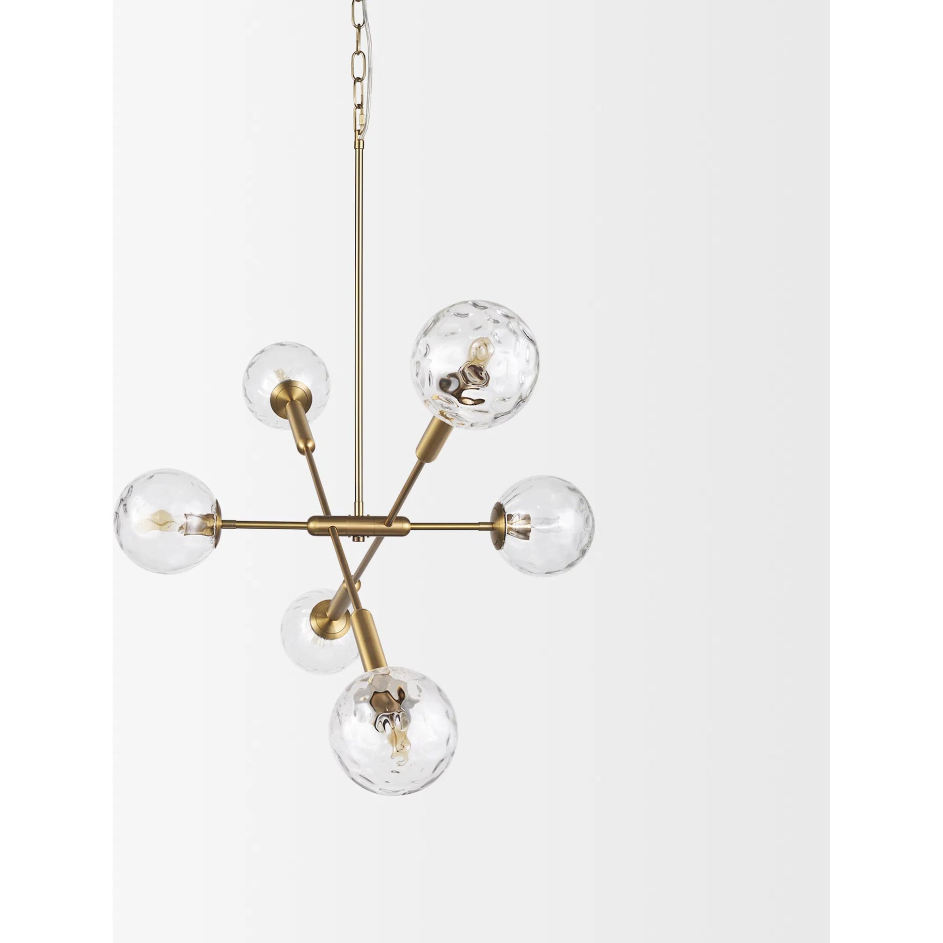 Britton Chandelier by Mercana in gold. Made from glass, metal in a modern style.