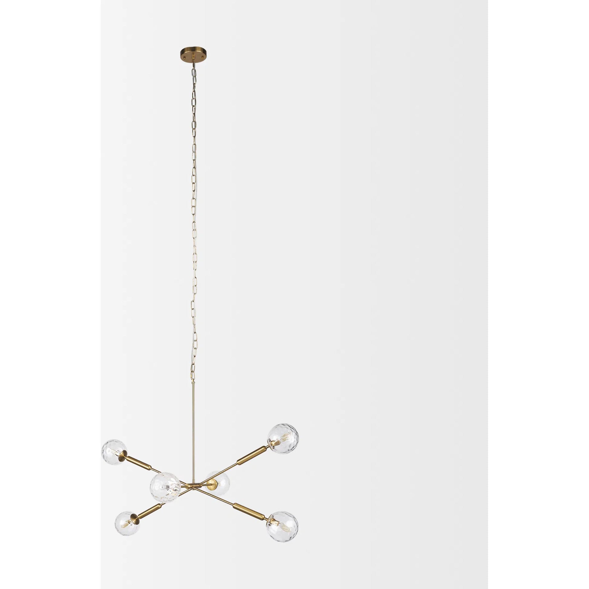 Britton Chandelier by Mercana in gold. Made from glass, metal in a modern style.