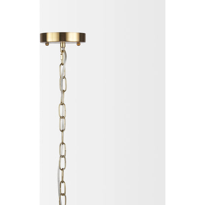 Britton Chandelier by Mercana in gold. Made from glass, metal in a modern style.