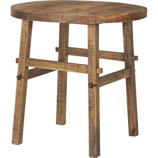 Rosie End Table by Mercana in brown. Made from solid wood in a cottage & farmhouse style.