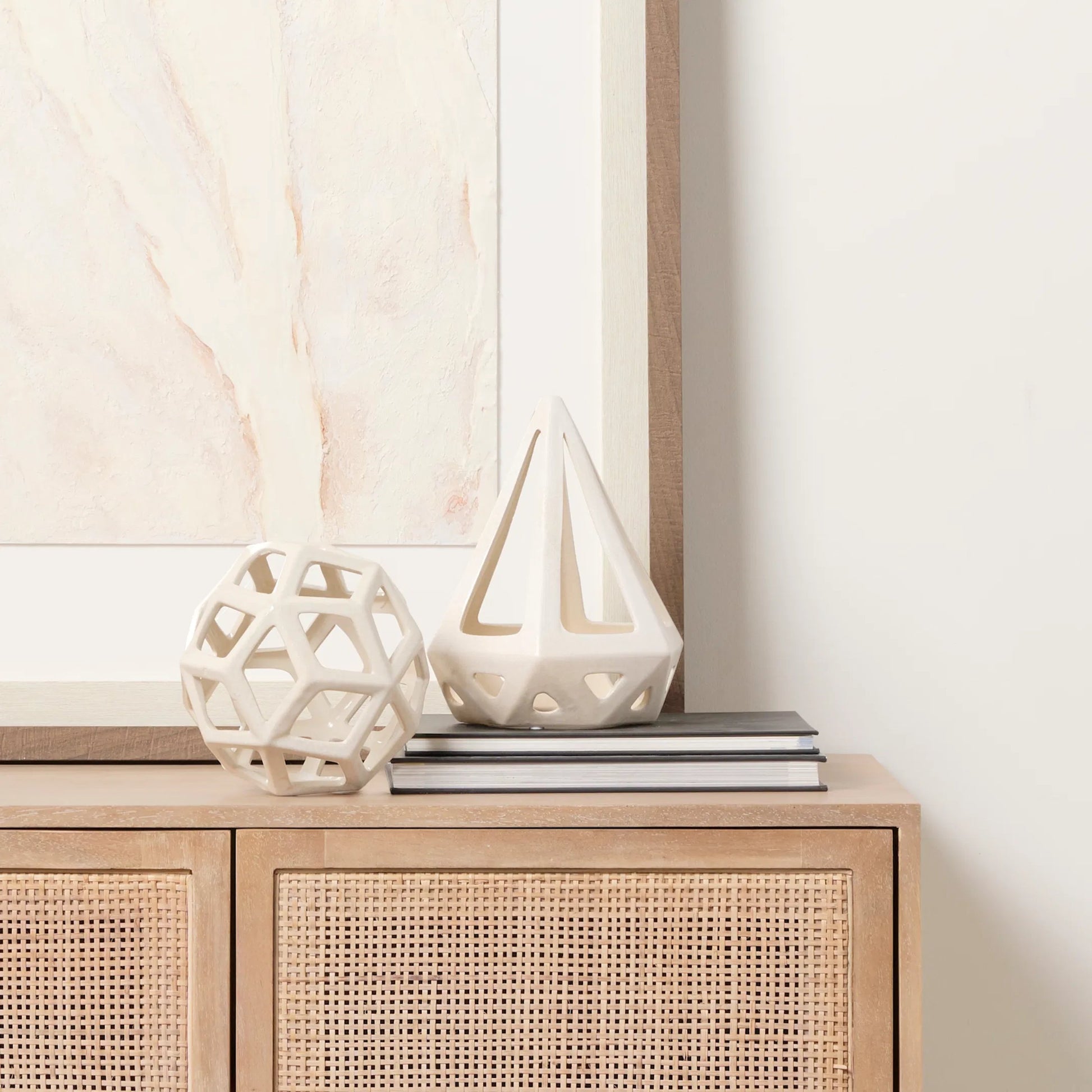Hood Geometric Ceramic Object by Mercana. Made from metal in a modern style.