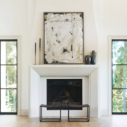 Clarissa Bench by Mercana. Made from leather, metal in a traditional style.