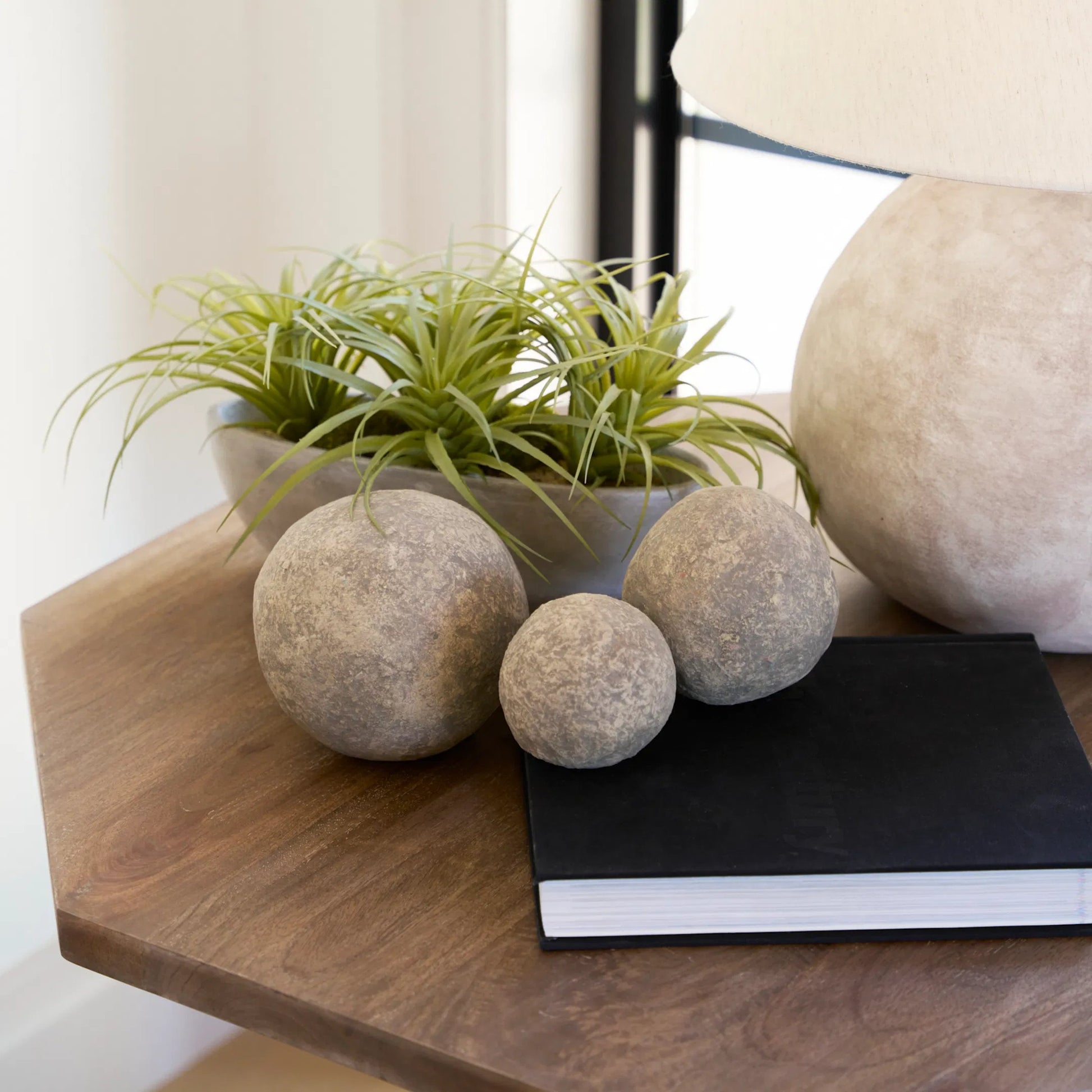 Sunita Orbs by Mercana. Made from paper in a rustic style.