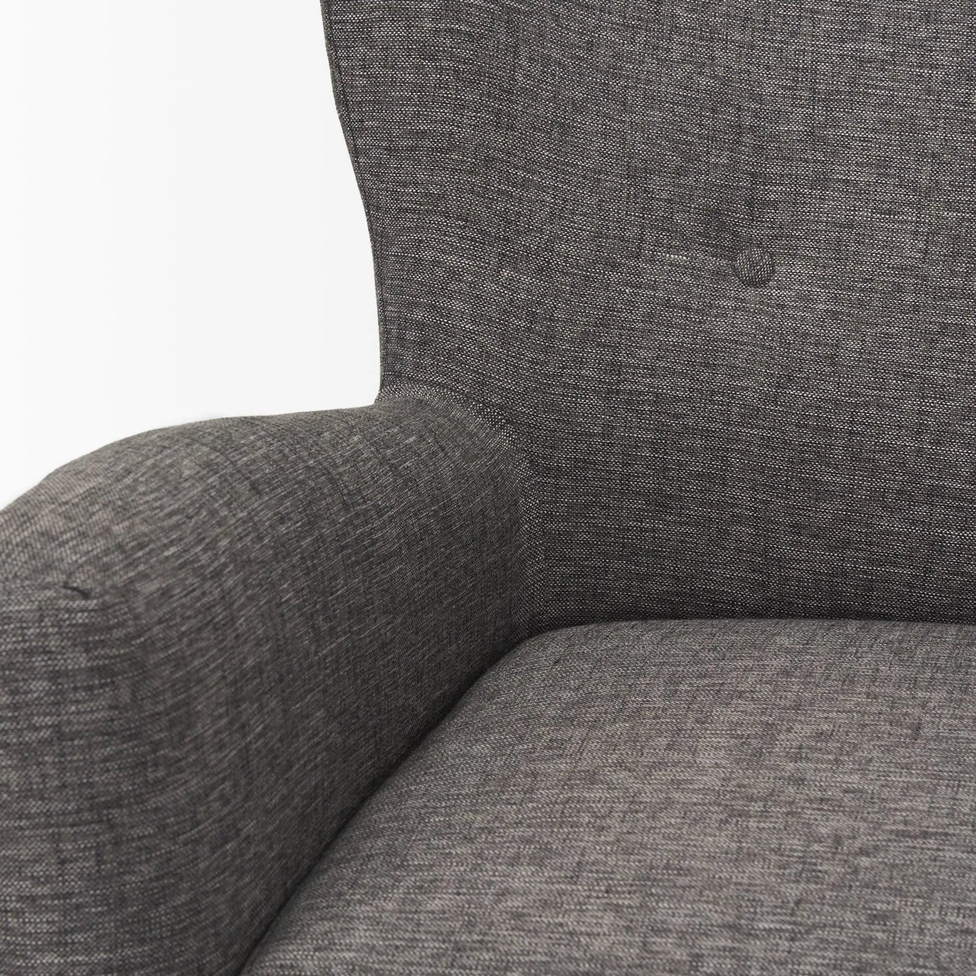 Dunstan Accent Chair by Mercana in gray. Made from fabric in a transitional style.