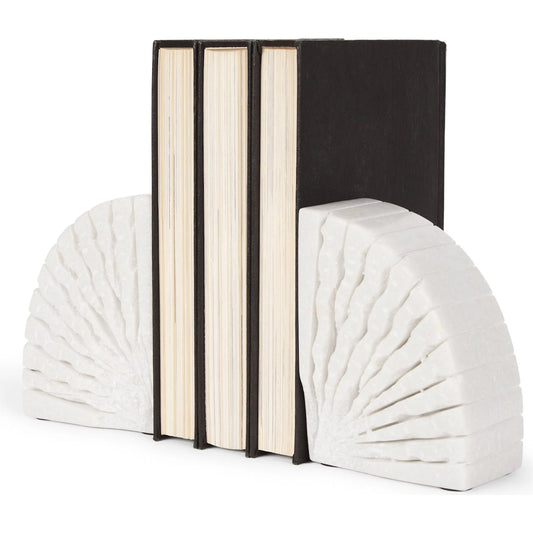 Stept Bookends by Mercana in white. Made from unique in a unique style.