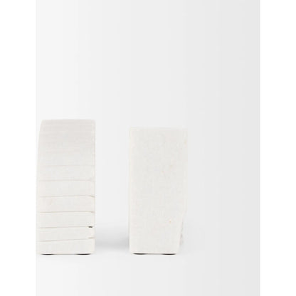 Stept Bookends by Mercana in white. Made from unique in a unique style.