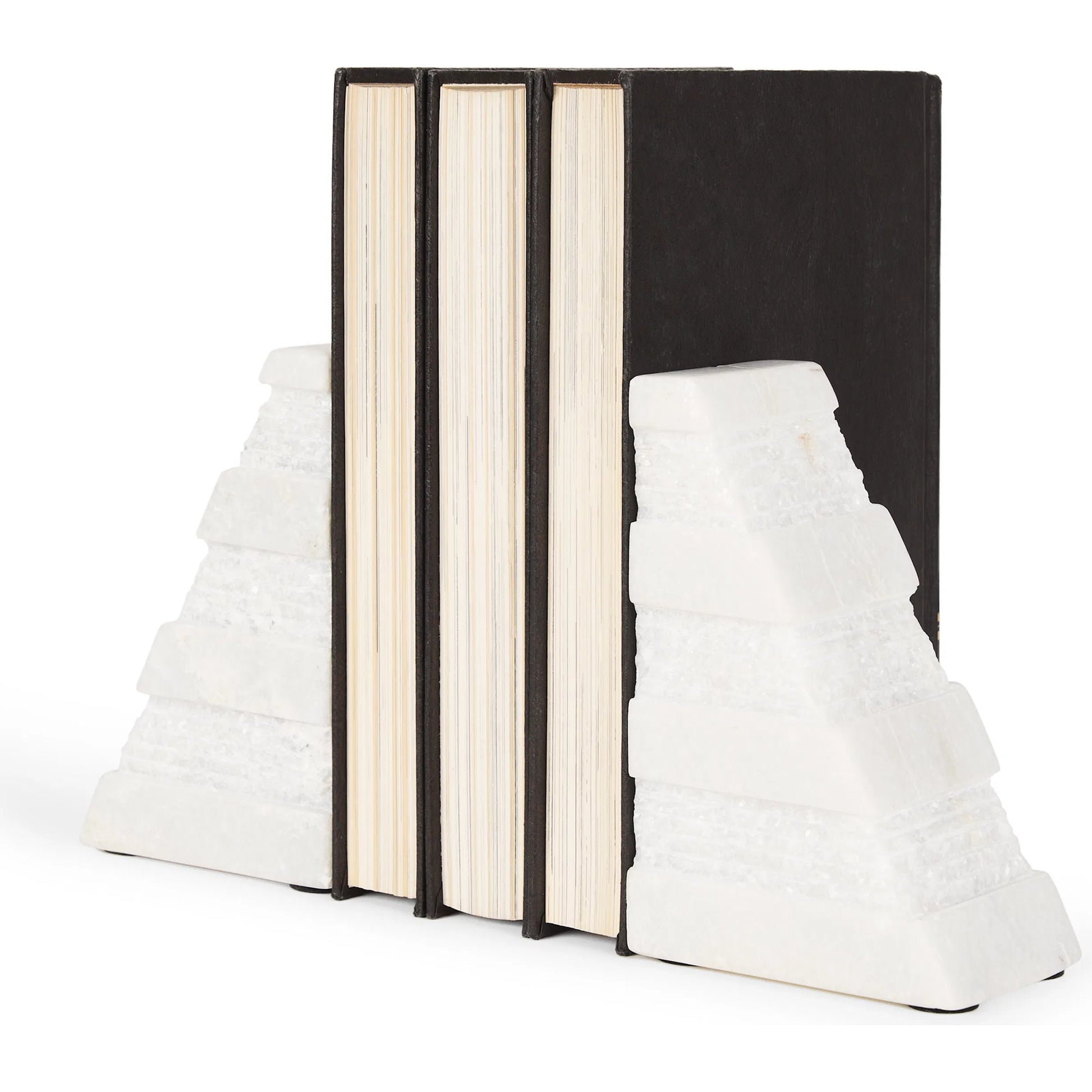 Cavetto Marble Bookends by Mercana in white. Made from unique in a unique style.