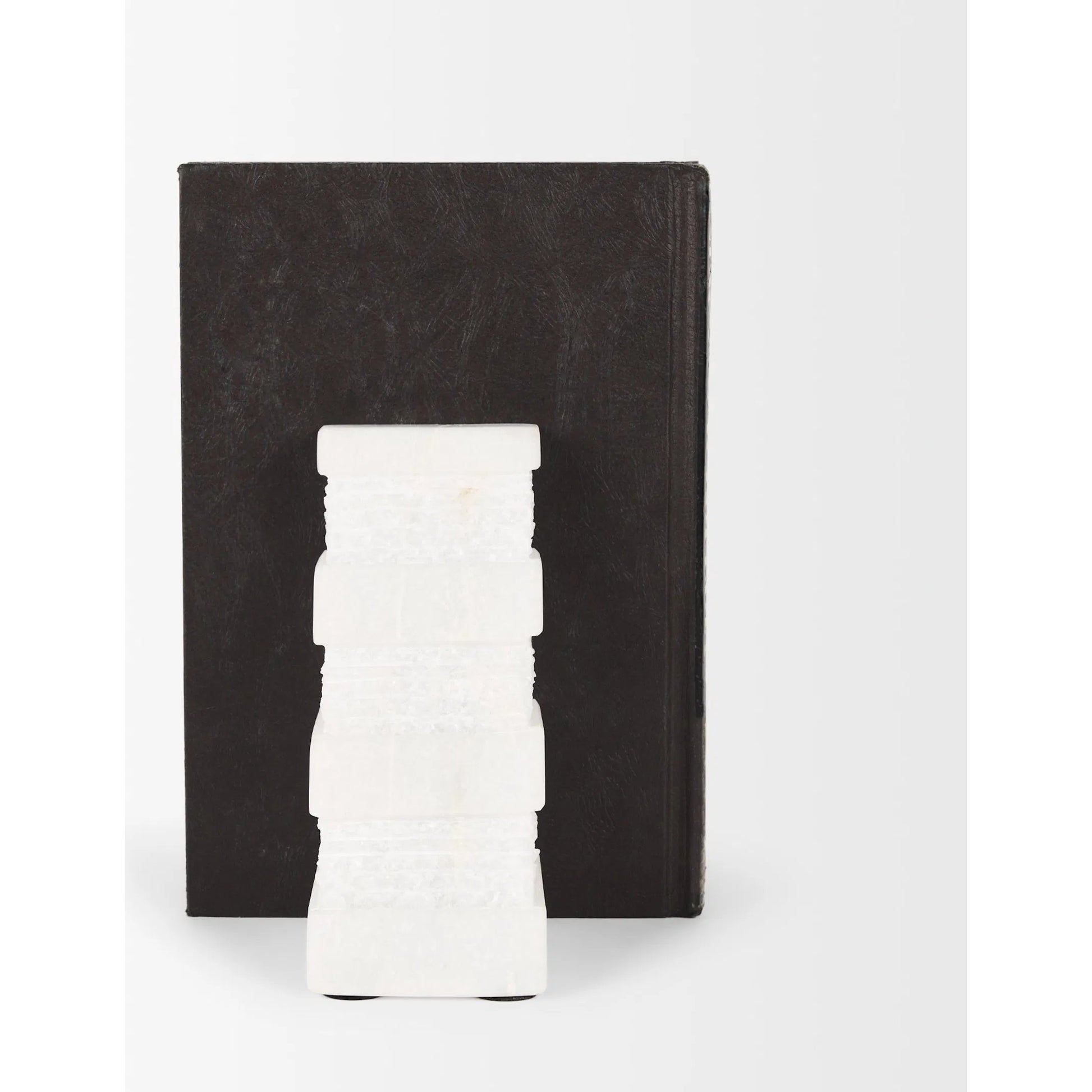 Cavetto Marble Bookends by Mercana in white. Made from unique in a unique style.