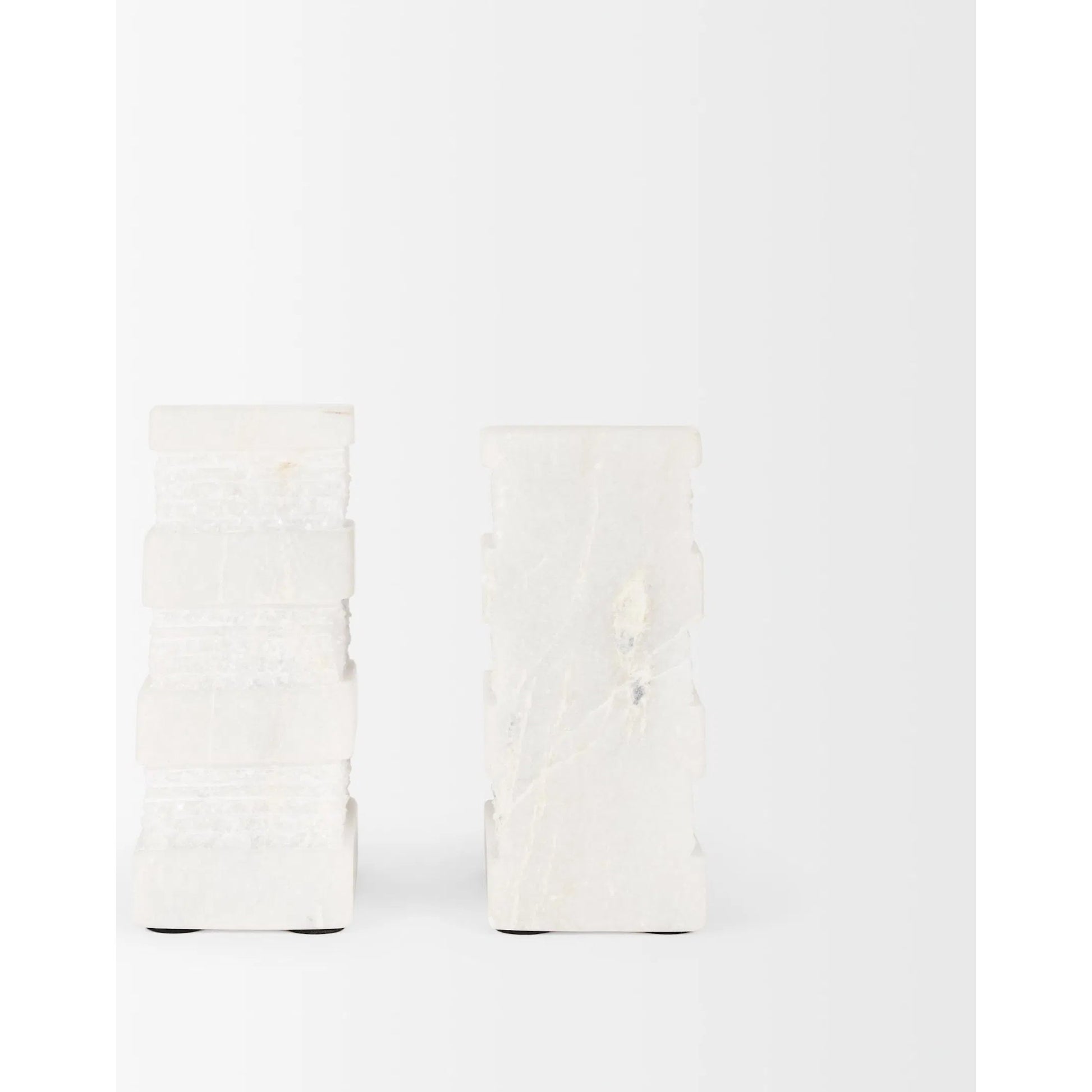 Cavetto Marble Bookends by Mercana in white. Made from unique in a unique style.