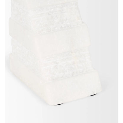 Cavetto Marble Bookends by Mercana in white. Made from unique in a unique style.