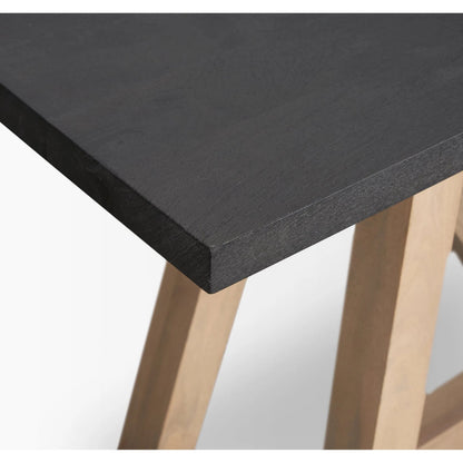 Rialto Console Table by Mercana in black, brown. Made from solid wood in a transitional style.