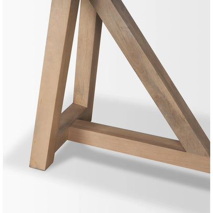Rialto Console Table by Mercana in black, brown. Made from solid wood in a transitional style.