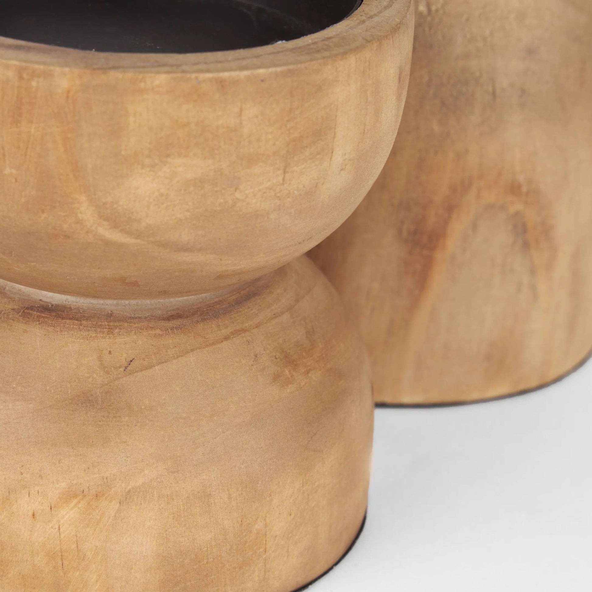 Aleena Wooden Candle Holder by Mercana in brown. Made from solid wood in a transitional style.