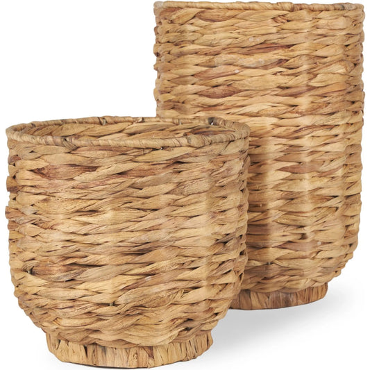 Tamuz Grass Baskets (Set of 2) by Mercana in brown. Made from seagrass in a unique style.