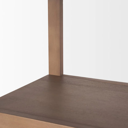 Bela Shelving Unit by Mercana in brown. Made from solid wood in a transitional style.