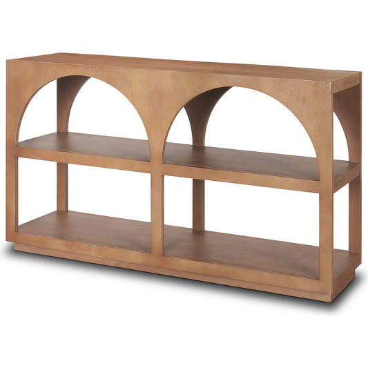 Bela Console Table by Mercana in brown. Made from solid wood in a unique style.