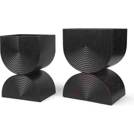 Medina Planters by Mercana. Made from metal in a rustic style.