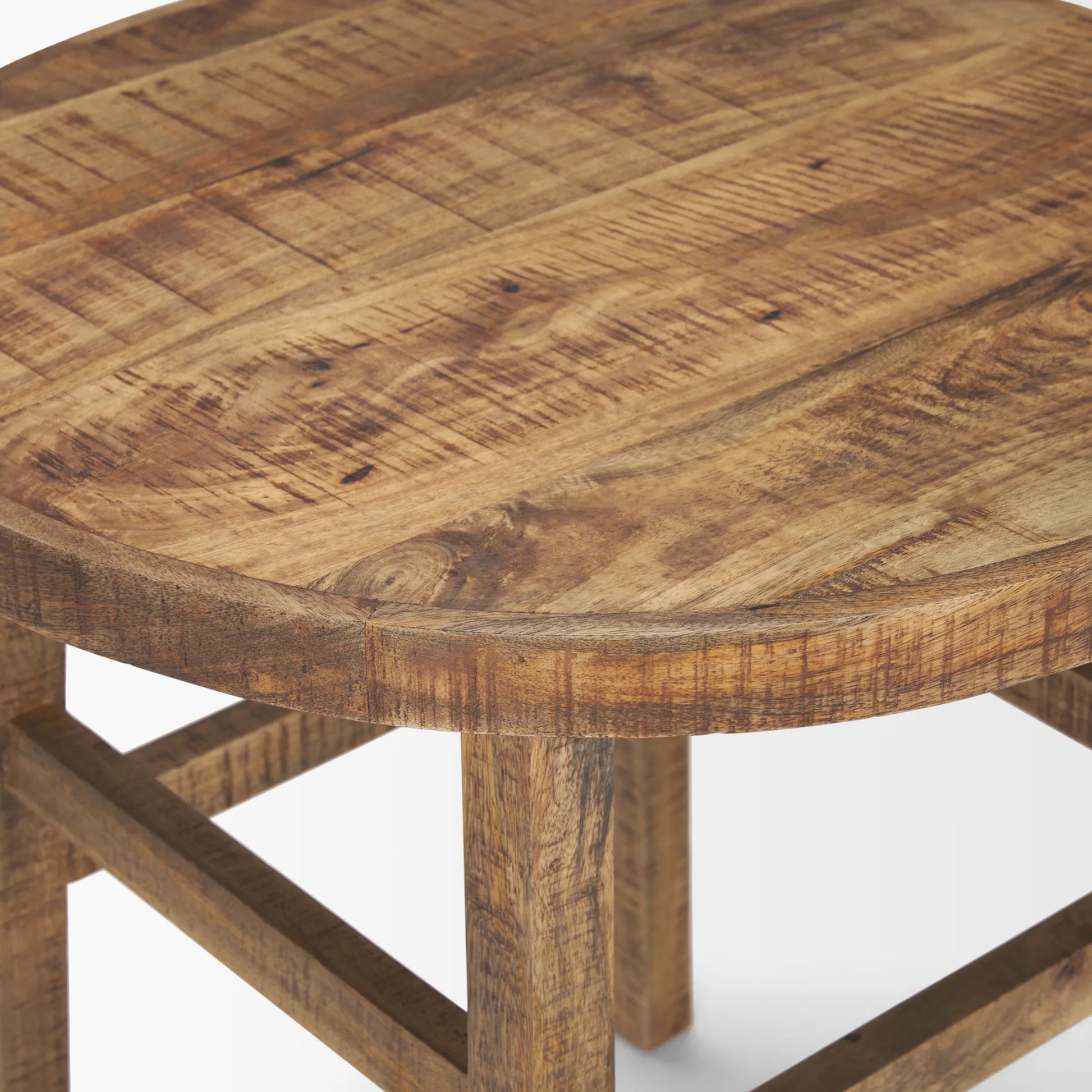 Rosie End Table by Mercana in brown. Made from solid wood in a cottage & farmhouse style.