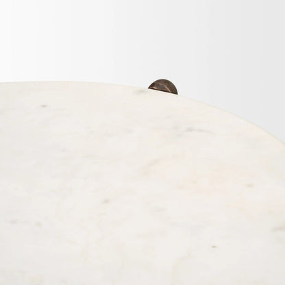 Rumer Side Table by Mercana in brown. Made from solid wood in a modern style.