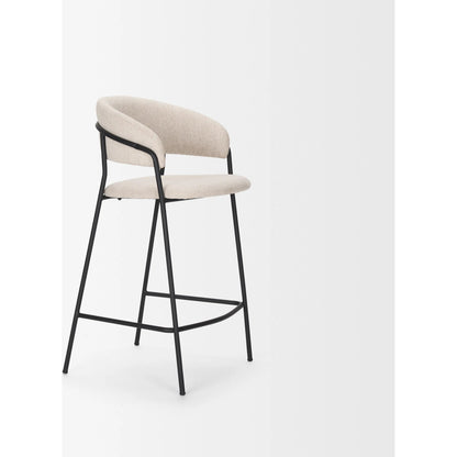 Carolyn Upholstered Seat Counter Stool by Mercana. Made from metal in a transitional style.