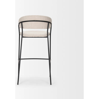 Carolyn Upholstered Seat Bar Stool by Mercana. Made from metal in a transitional style.