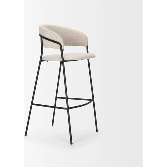Carolyn Upholstered Seat Bar Stool by Mercana. Made from metal in a unique style.