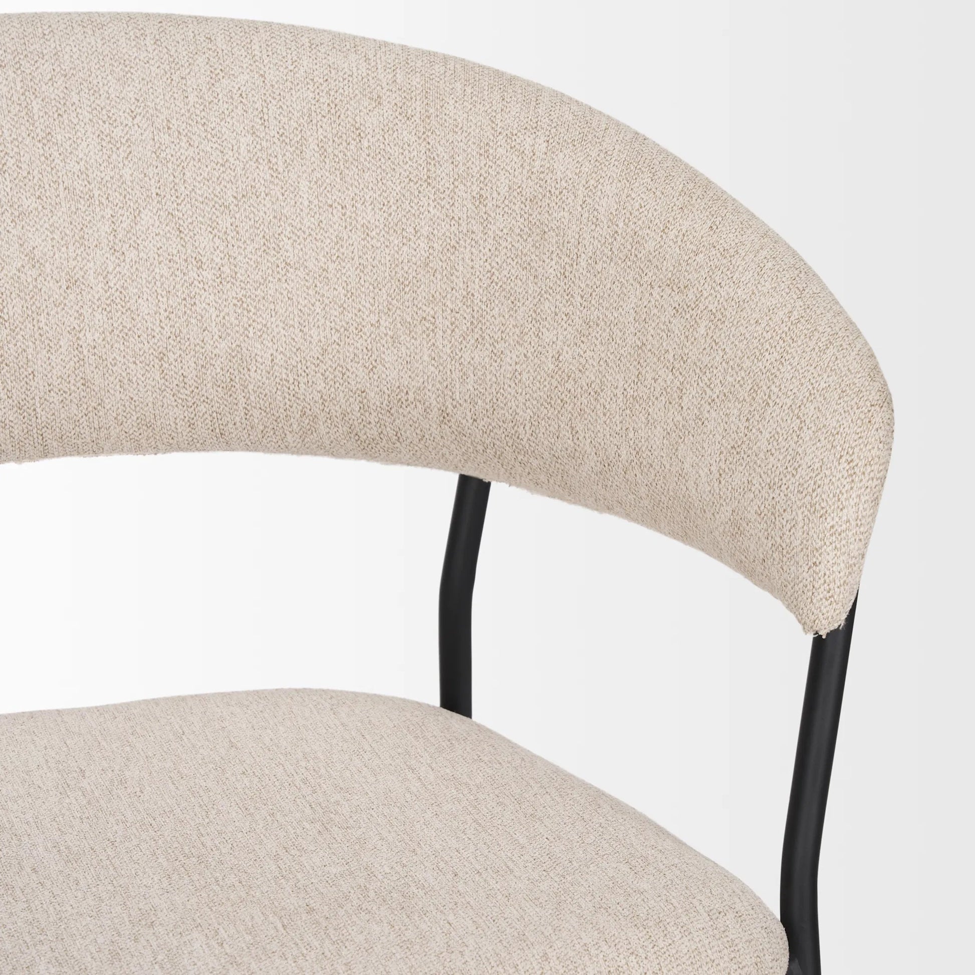 Carolyn Dining Chair (Set of 2) by Mercana in cream. Made from metal in a transitional style.
