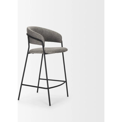 Carolyn Upholstered Seat Counter Stool by Mercana. Made from metal in a transitional style.