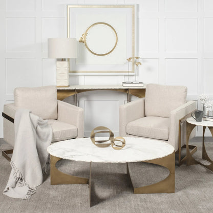 Reinhold Round Coffee Table by Mercana. Made from unique in a modern style.