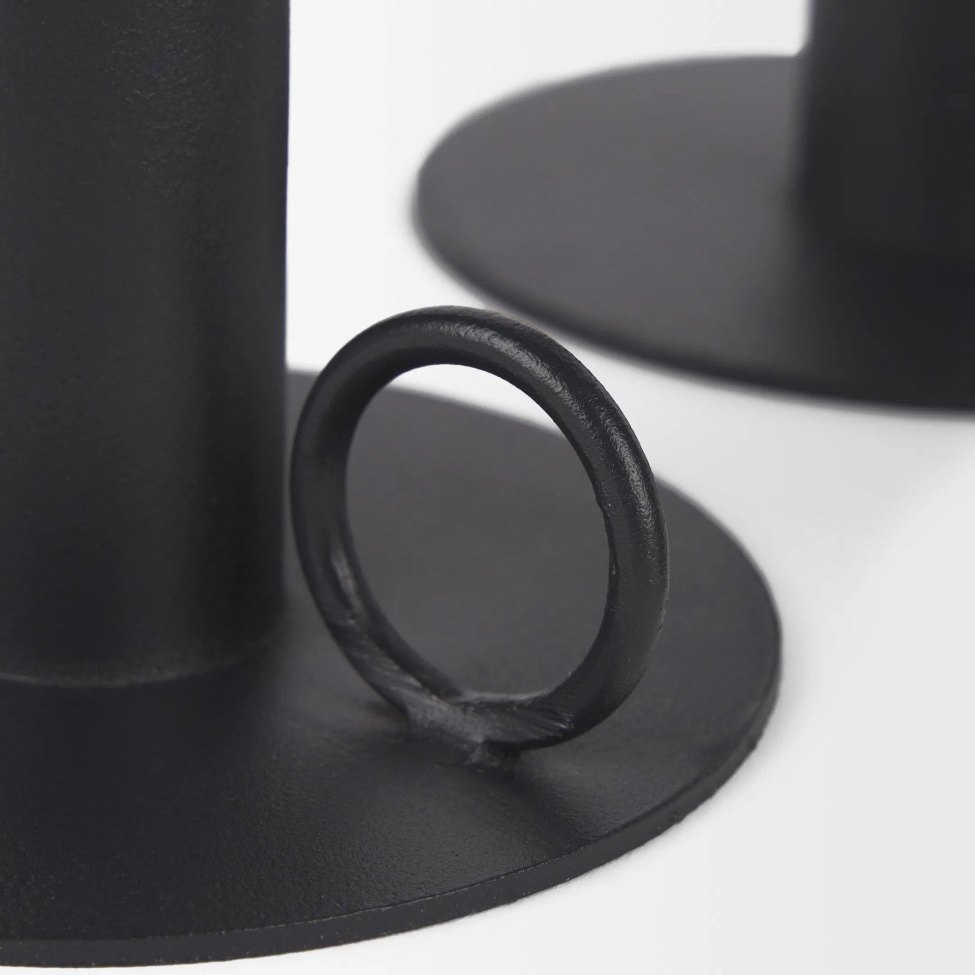 Noir Candle Holders by Mercana in black. Made from metal in a transitional style.