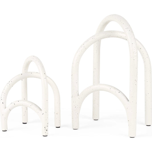 Springe Object (Set of 2) by Mercana in white. Made from metal in a unique style.