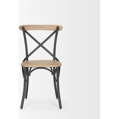 Etienne Dining Chair (Set of 2) by Mercana in brown, gray. Made from metal in a unique style.