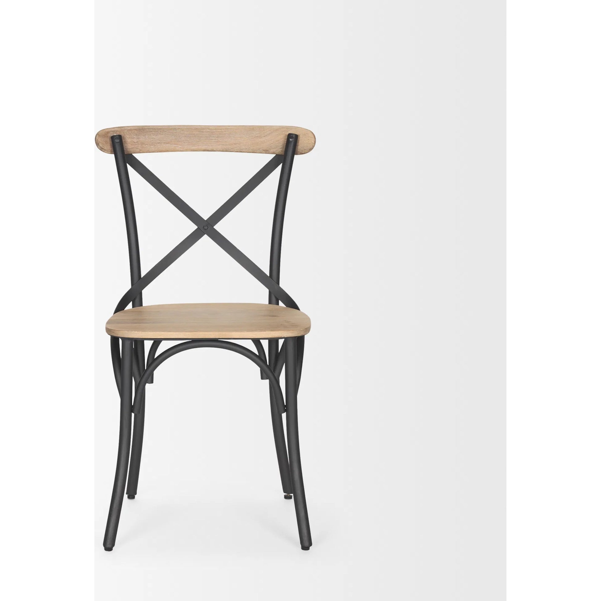 Etienne Dining Chair (Set of 2) by Mercana in brown, gray. Made from metal in a cottage & farmhouse style.