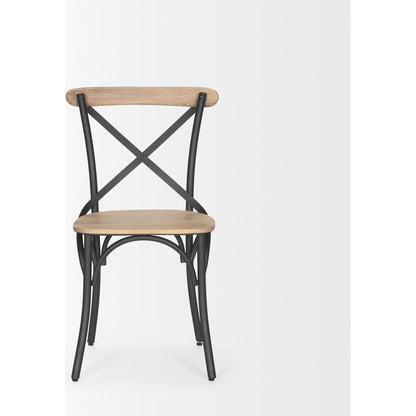 Etienne Dining Chair (Set of 2) by Mercana in brown, gray. Made from metal in a cottage & farmhouse style.