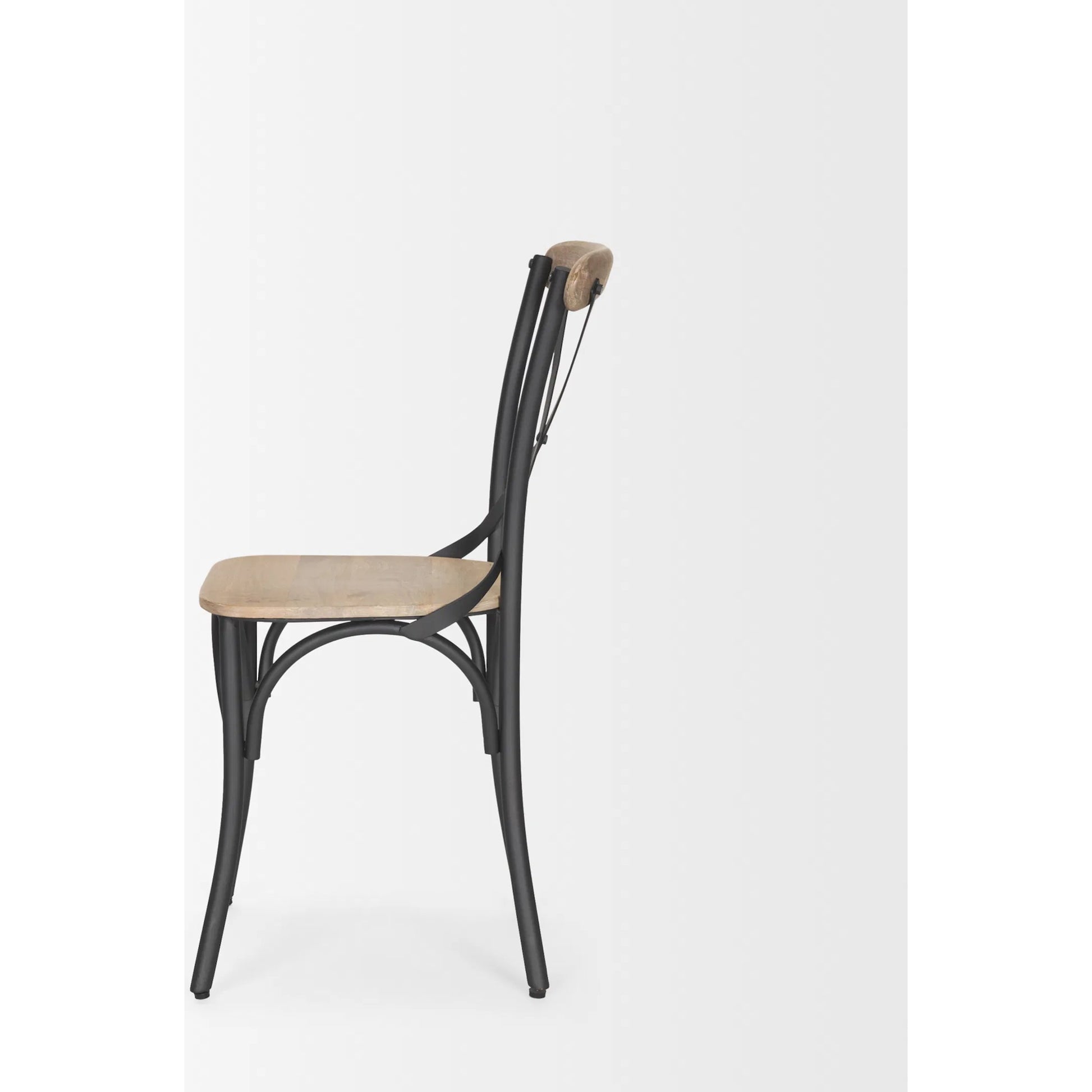 Etienne Dining Chair (Set of 2) by Mercana in brown, gray. Made from metal in a cottage & farmhouse style.