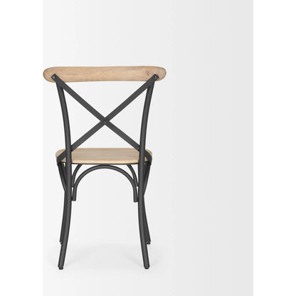 Etienne Dining Chair (Set of 2) by Mercana in brown, gray. Made from metal in a unique style.