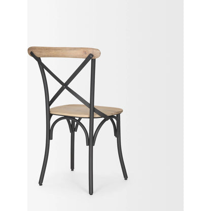 Etienne Dining Chair (Set of 2) by Mercana in brown, gray. Made from metal in a cottage & farmhouse style.