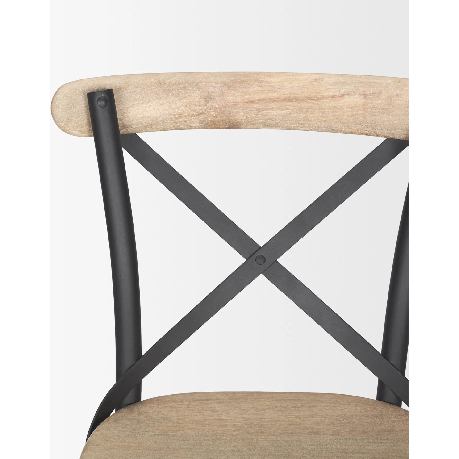 Etienne Counter Stool by Mercana in brown. Made from solid wood in a unique style.