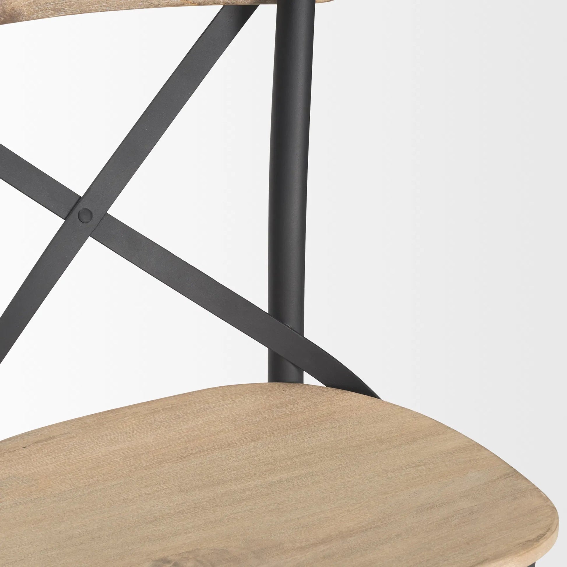 Etienne Counter Stool by Mercana in brown. Made from solid wood in a unique style.