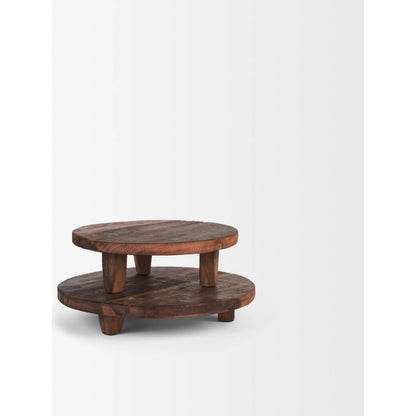 Iza Wooden Riser by Mercana in brown. Made from solid wood in a cottage & farmhouse style.