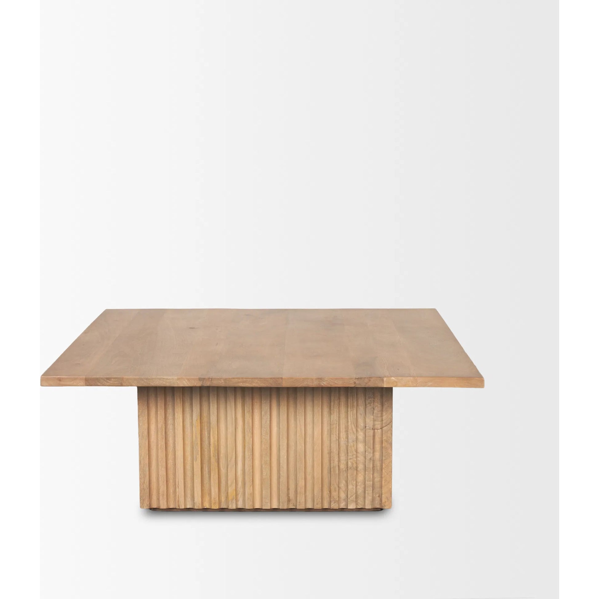 June Coffee Table by Mercana in brown. Made from solid wood in a transitional style.